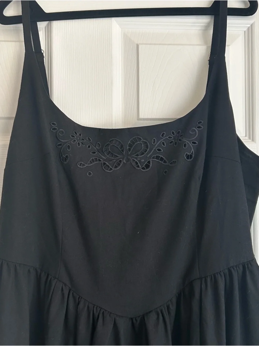 Cider black linen dress with eyelet size 3x - Picture 4 of 7